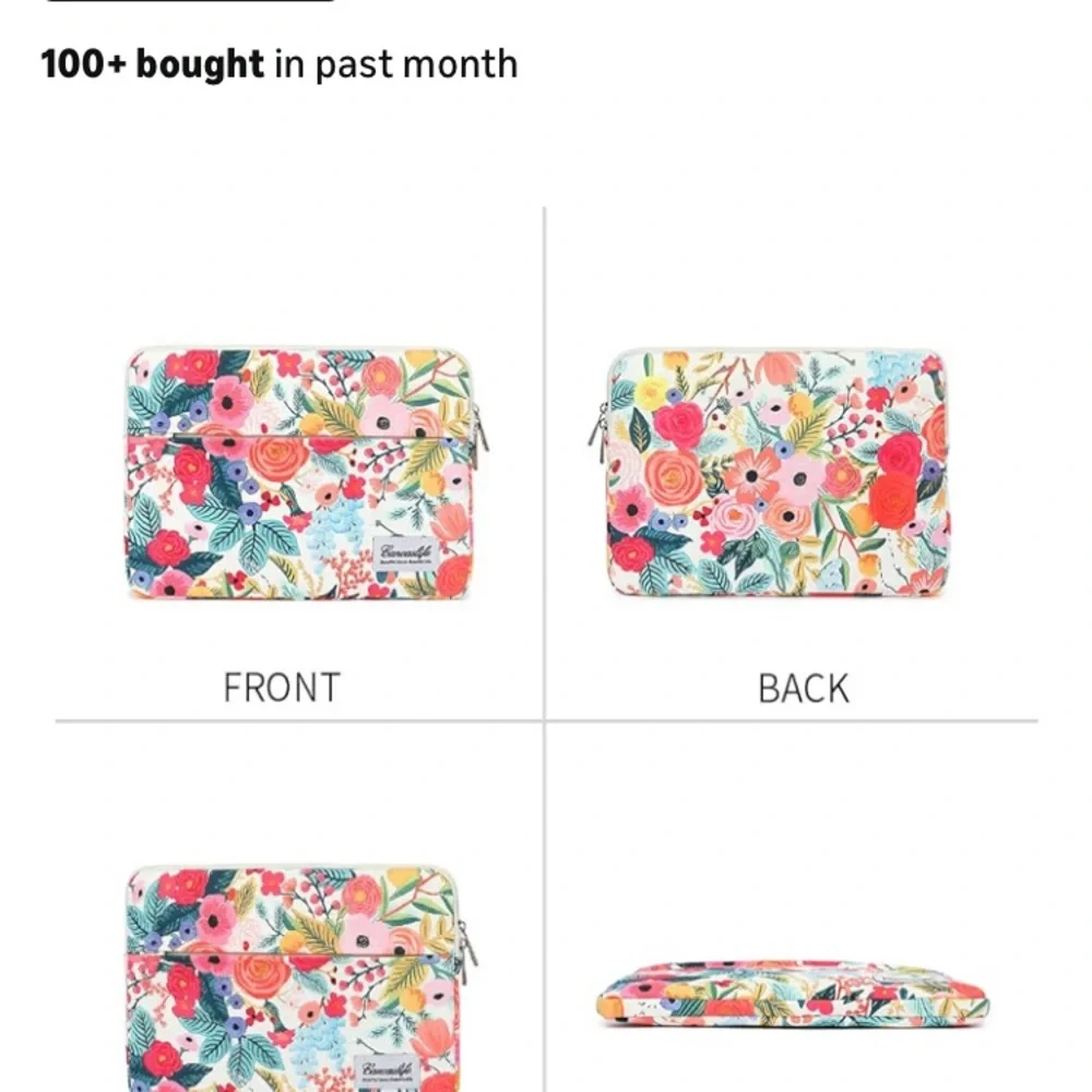 Floral Tablet Sleeve Case - Pink Multi laptop case